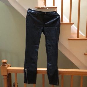 Faux leather pants
